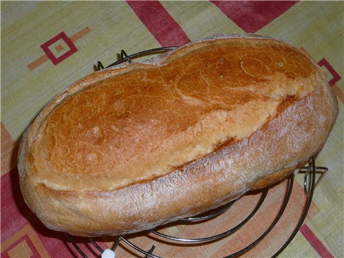 Pan de masa madre en el horno