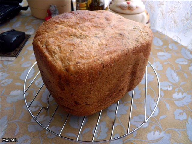 Pane alle cipolle all'aneto (macchina per il pane)