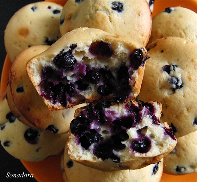 Muffins de arándanos sabor a verano