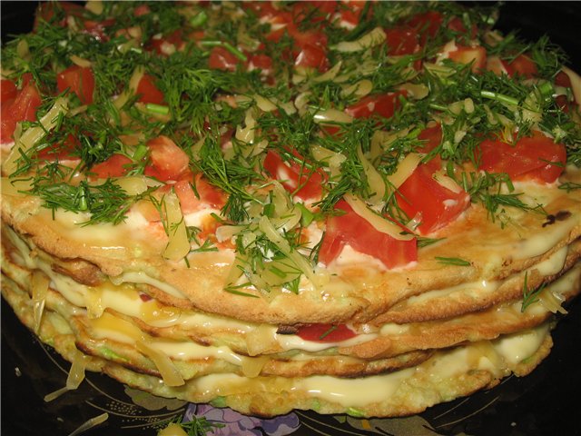 Courgette Pancake Cake Snack