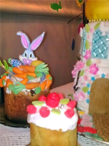 Examples of decorating Easter cakes and Easter