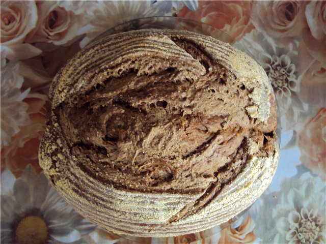 Sourdough bread in the oven