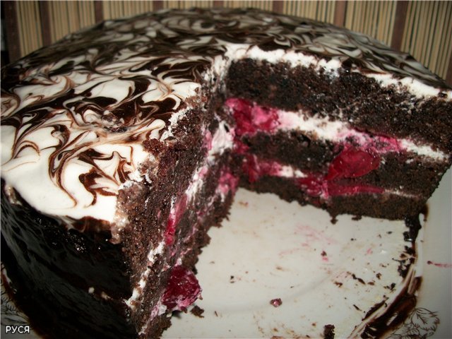 Torta al cioccolato in acqua bollente