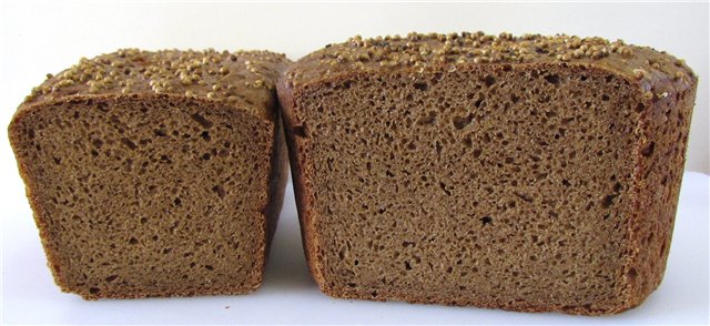 Brewed coriander bread (oven)