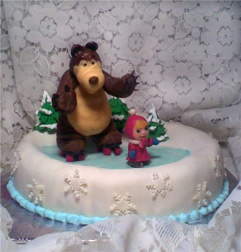 Cakes based on the cartoon Masha and the Bear