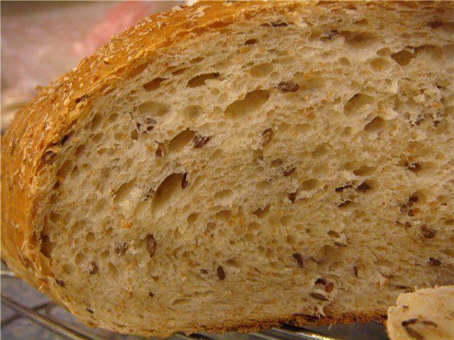 Pan de masa madre en el horno