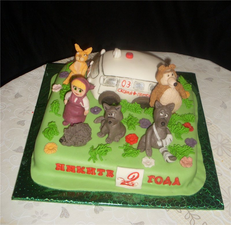 Torte basate sul cartone animato Masha e Orso