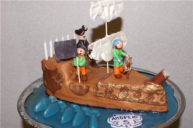 Ships and sea (cakes)