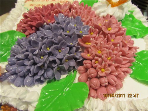 Mga cake ng bulaklak