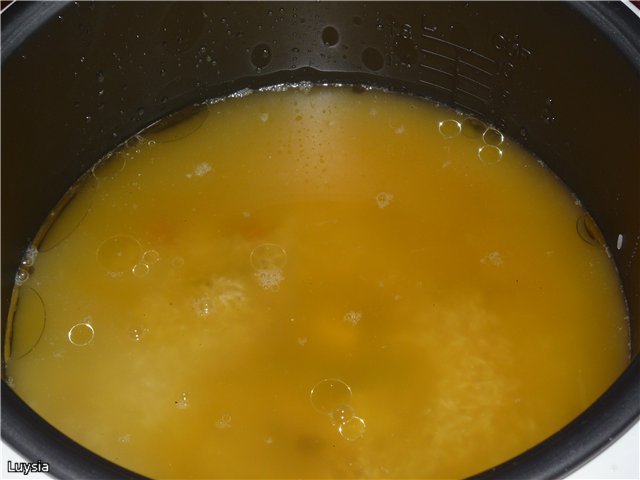 Fruit pilaf with orange juice (Panasonic SR-TMH 18)