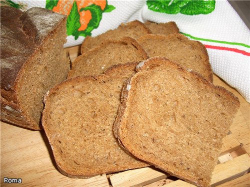 Shaped wheat-rye bread with kefir sourdough from Admin. ( in the oven)