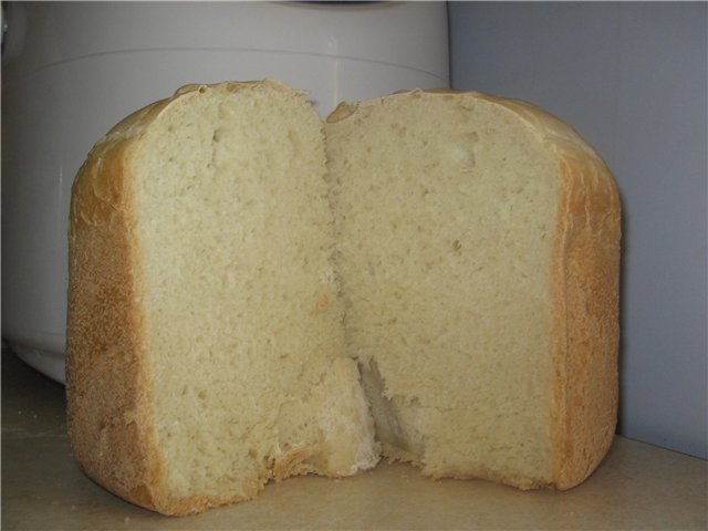 French bread in a bread maker