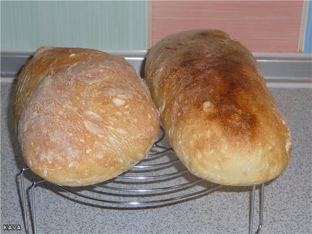 Ciabatta, Peter Reinhart (puliszkán)