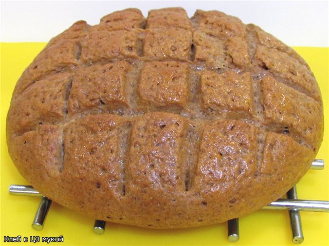 Wheat-rye bread with whole grain flour (oven)