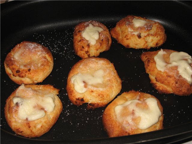 Tartas de queso en el horno