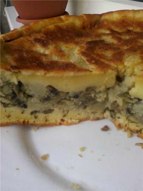 Pastel de champiñones