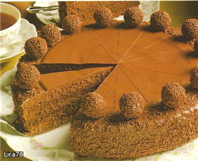 Chocolate cake with truffles