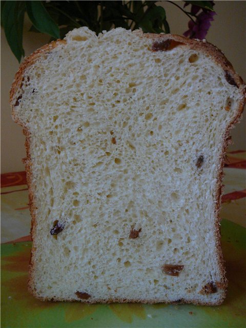 Imburrare il pane con la pasta madre in una macchina per il pane