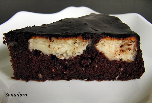 Torta al cioccolato con palline di ricotta