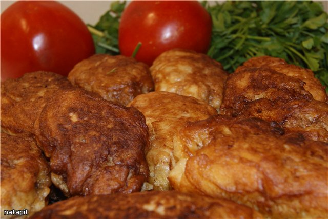 Vegetable stew (Briam) with cutlets Bird's milk