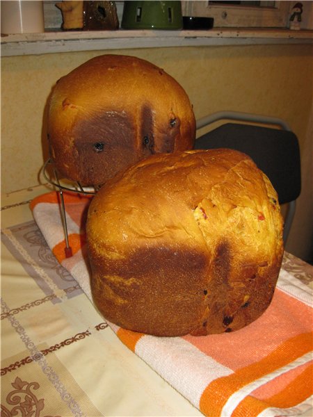 Orange bread in a bread maker