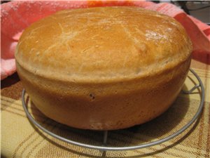 Sourdough bread in the oven