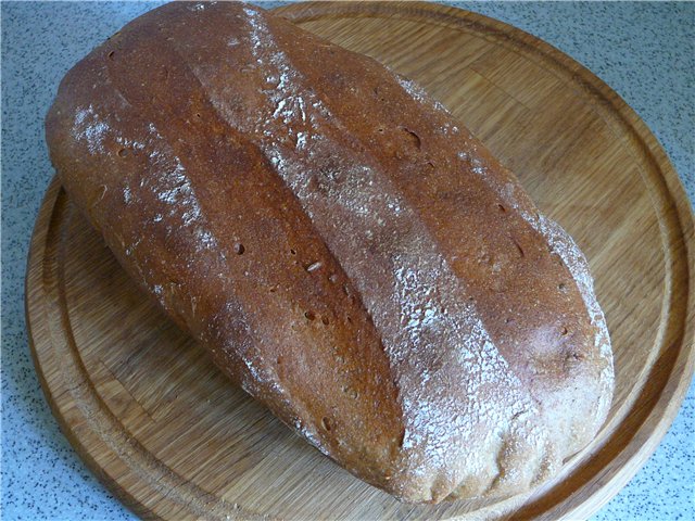 Pan de masa madre en el horno