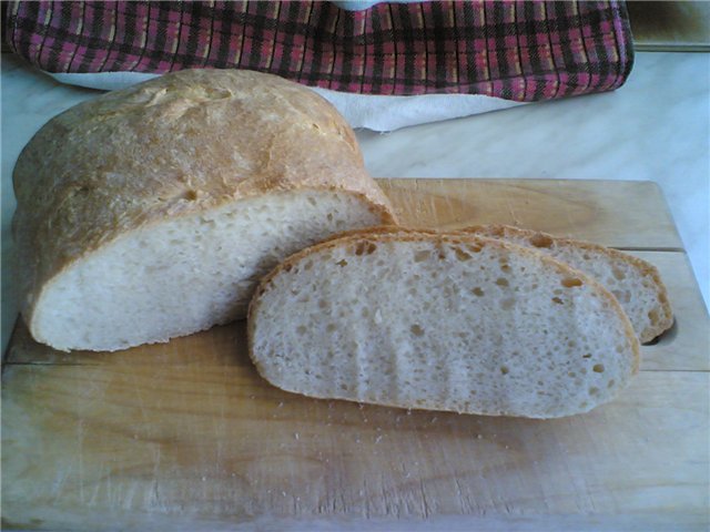 Pane di grano su pasta matura (autolievitazione)