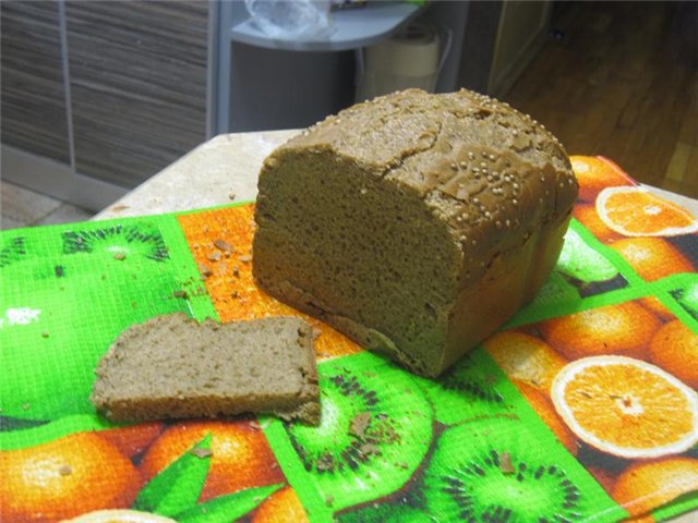 Pane Borodino Lo stesso nella macchina per il pane