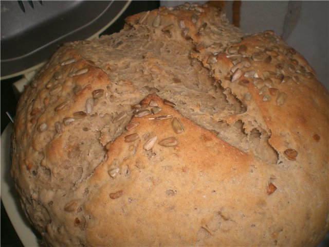 Pane contadino in una macchina per il pane