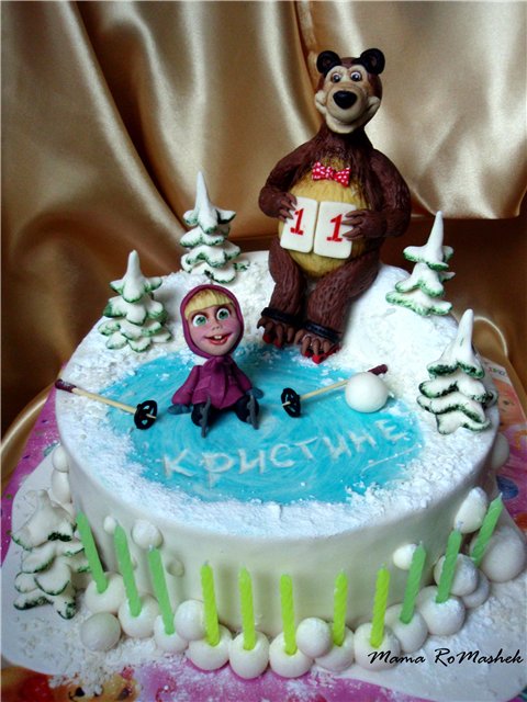 เค้กจากการ์ตูนเรื่อง Masha and the Bear