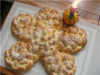 Stella di Natale del pane