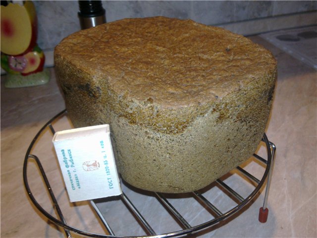 Tarwe-rogge 50x50 brood met levende gist (broodbakmachine)