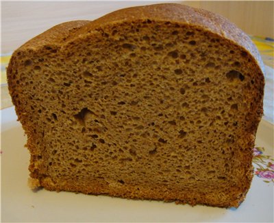 Tarwe-rogge 50x50 brood met levende gist (broodbakmachine)