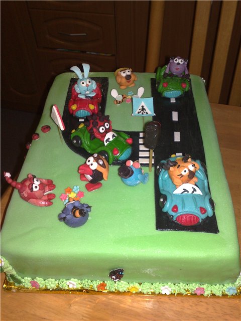 Cakes based on the cartoon Smeshariki