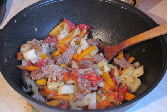 Narhangi - Uzbek stew of vegetables with meat (master class)