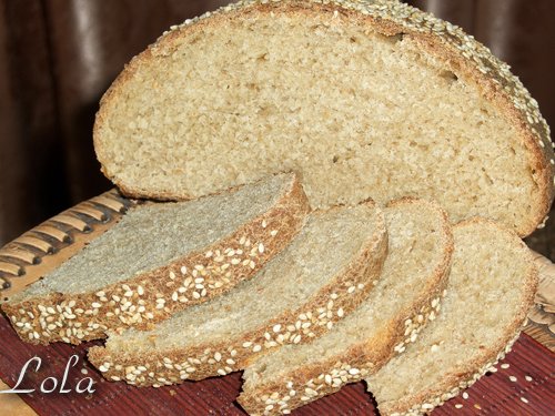 Pane a lievitazione naturale con succo d'arancia. ( nel forno)