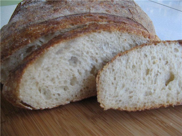 Sourdough bread in the oven