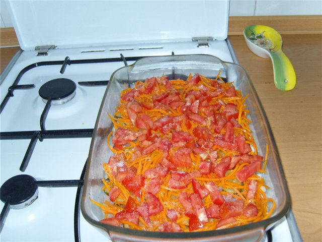 Filete de pollo al horno con verduras