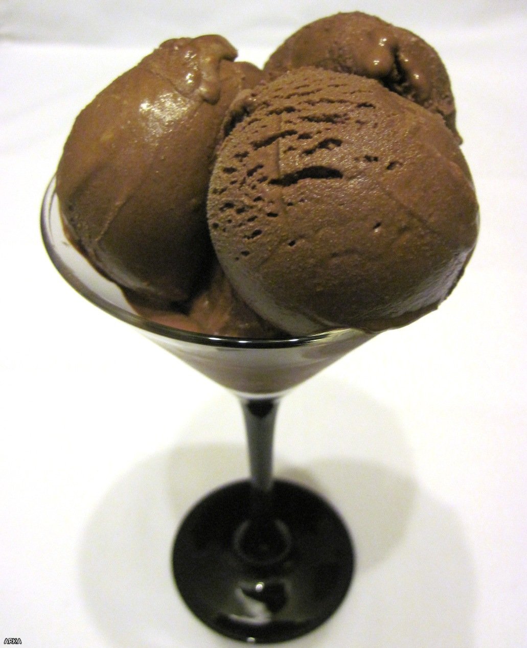 Helado de chocolate