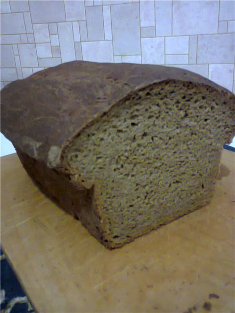 Rye-trigo (60/40) honey-malt tinapay (oven)