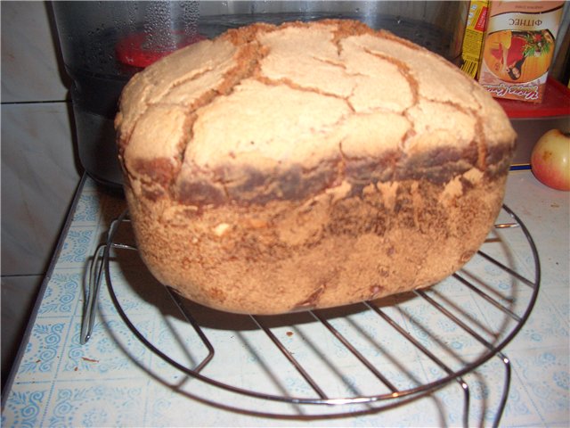 Sourdough rye bread in a bread maker