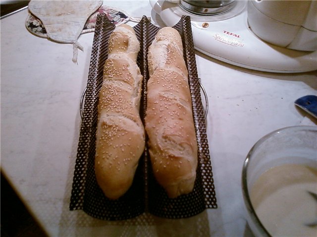 Baguette francese con lievito naturale (vero)