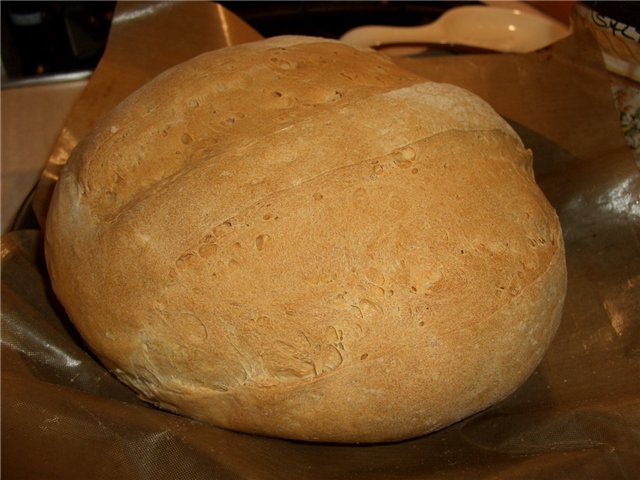 Pane di grano su pasta matura (autolievitazione)