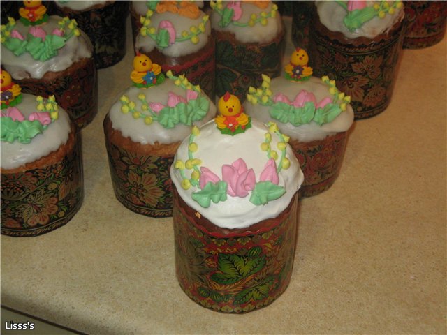 Examples of decorating Easter cakes and Easter