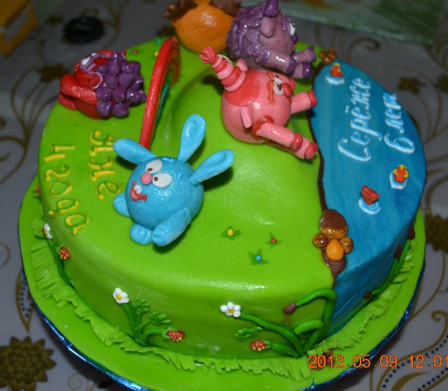 Cakes based on the cartoon Smeshariki