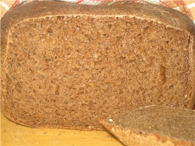 Sourdough rye bread in a bread maker