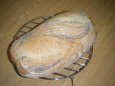 Sourdough bread in the oven