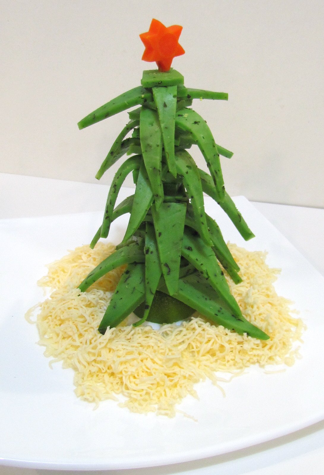 Christmas tree made of green cheese