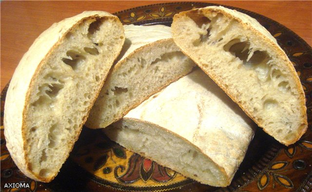 Ciabatta in de oven